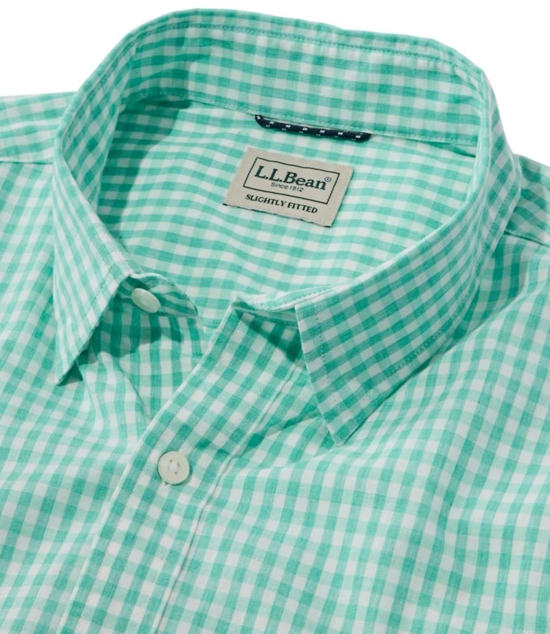 Men's Comfort Stretch Performance® Shirt, Short-Sleeve, Slightly Fitted Untucked Fit, Plaid