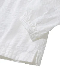 Women's Bean's Seacoast Seersucker Splitneck Shirt