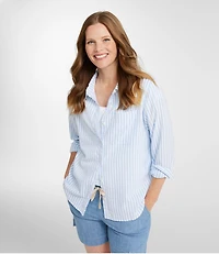 Women's Bean's Seacoast Seersucker Big Shirt