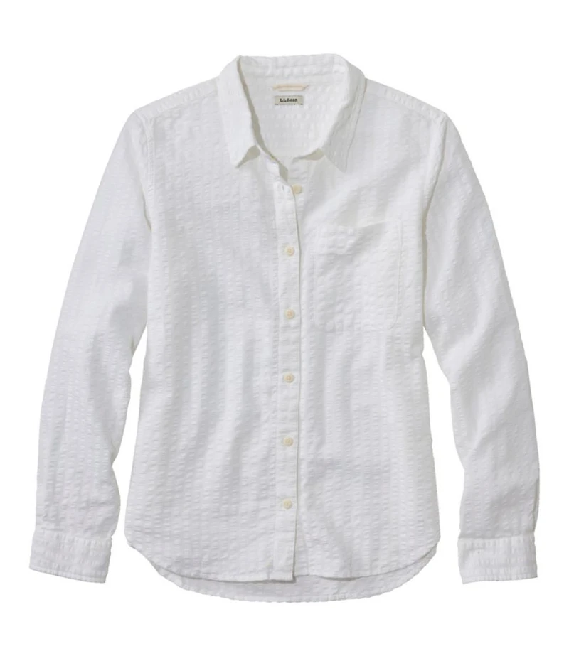Women's Bean's Seacoast Seersucker Big Shirt
