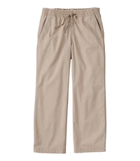 Women's Lakewashed Pull-on Chinos, Mid-Rise Wide-Leg Crop