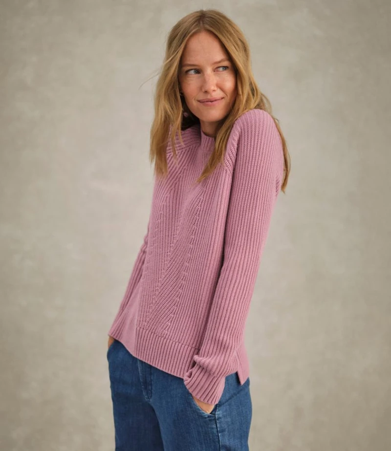 Women's Mariner Shaker Sweater, Crewneck