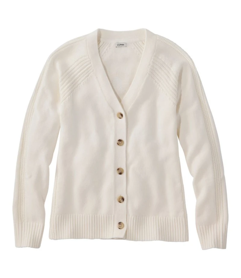 Women's Mariner Shaker Sweater, V-Neck Cardigan