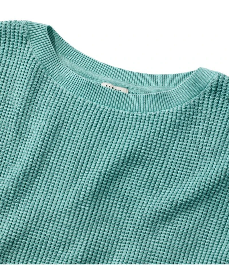 Women's Sunwashed Waffle Sweater, Pullover