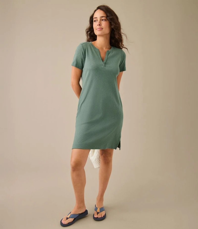 Women's Rocky Coast Slub-Knit Splitneck Dress