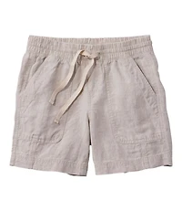 Women's Premium Washable Linen Shorts, Mid-Rise 6"