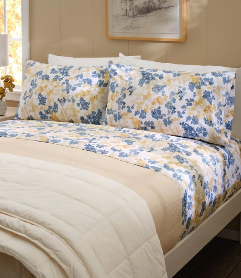 Organic Cotton Percale Sheet Collection, Botanical Print
