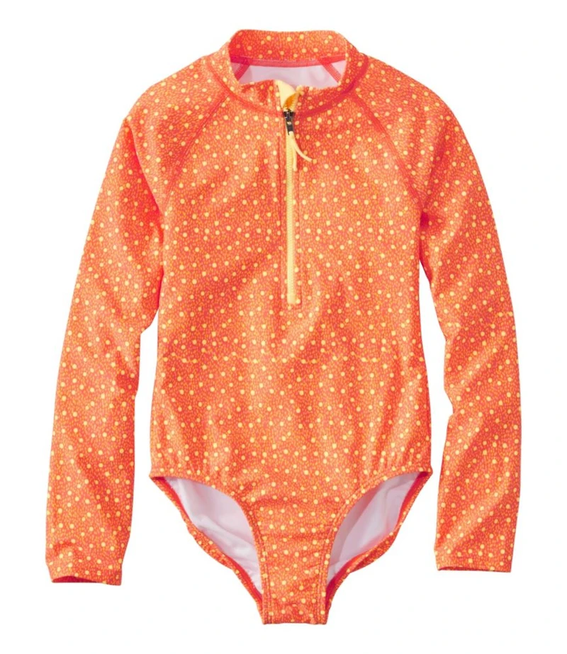 Girls' Watersports Swimwear, Rashguard One-Piece