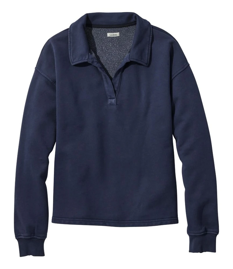 Women's Sunwashed Sweats, Splitneck Polo