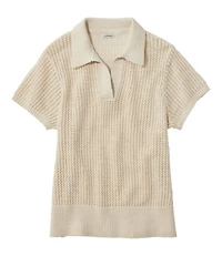Women's Organic Cotton Slub Pointelle Sweater