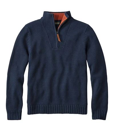Men's Signature Organic Cotton Sweater, Quarter-Zip