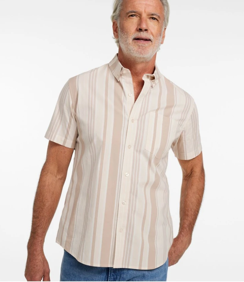 Men's Signature Stretch Poplin Shirt, Short-Sleeve, Slim Fit