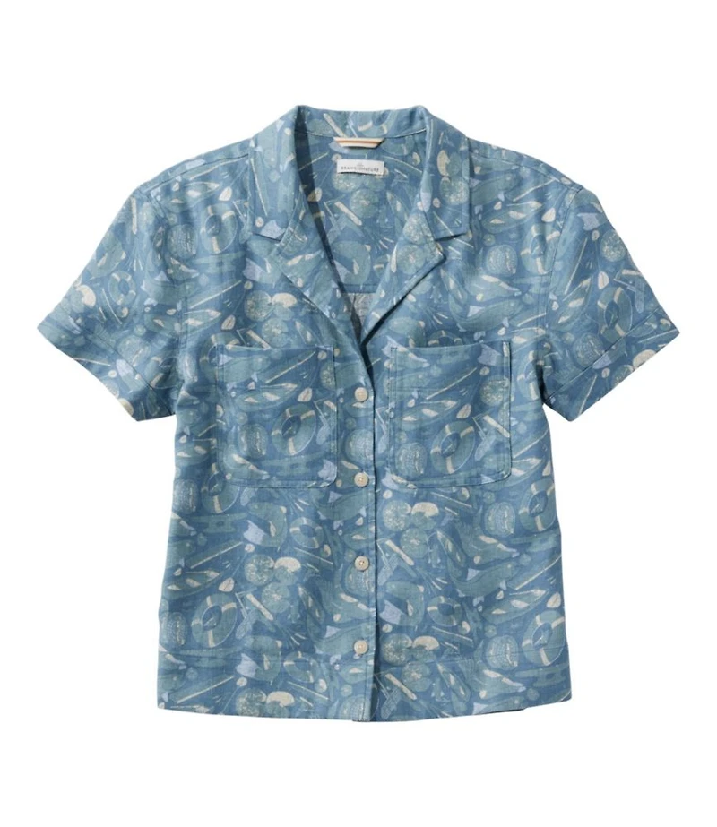 Women's Signature Hemp/Cotton Camp Shirt, Short-Sleeve