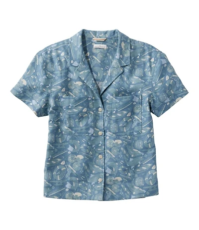 Women's Signature Hemp/Cotton Camp Shirt, Short-Sleeve
