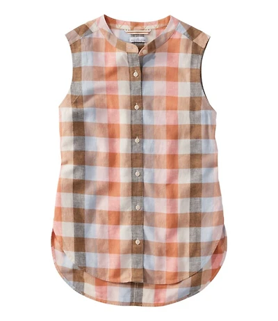 Women's Signature Linen-Blend Button-Front Shirt, Sleeveless
