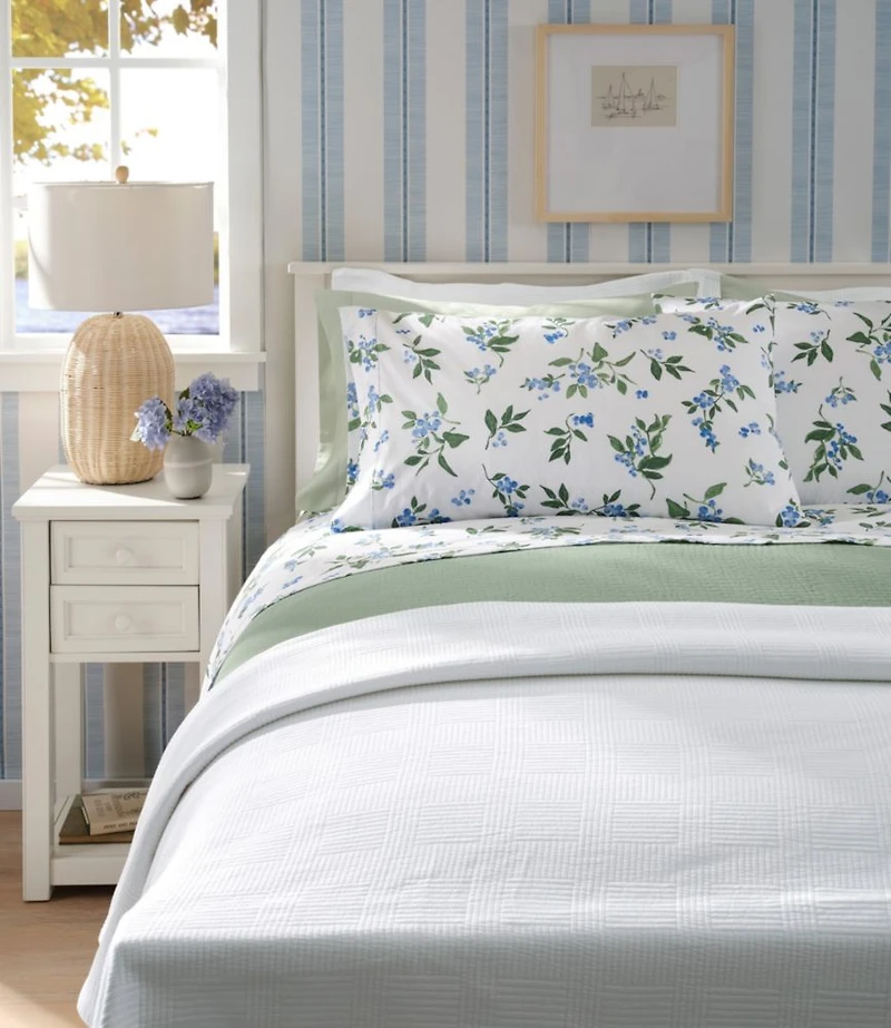 Jess Franks Blueberry Print Percale Sheet Set Collection
