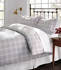 280-Thread-Count Pima Cotton Percale Comforter Cover Collection, Windowpane