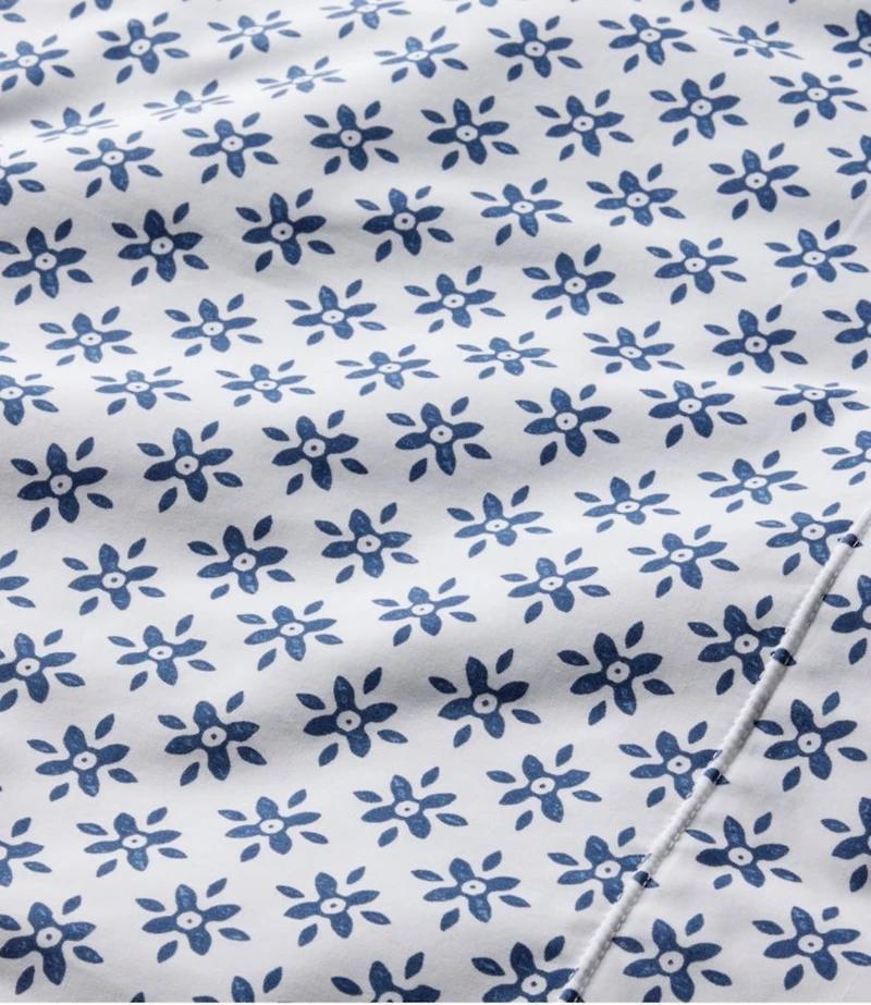 Sunwashed Percale Sheet Collection, Block Floral Print