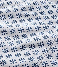 Sunwashed Percale Sheet Collection, Block Floral Print