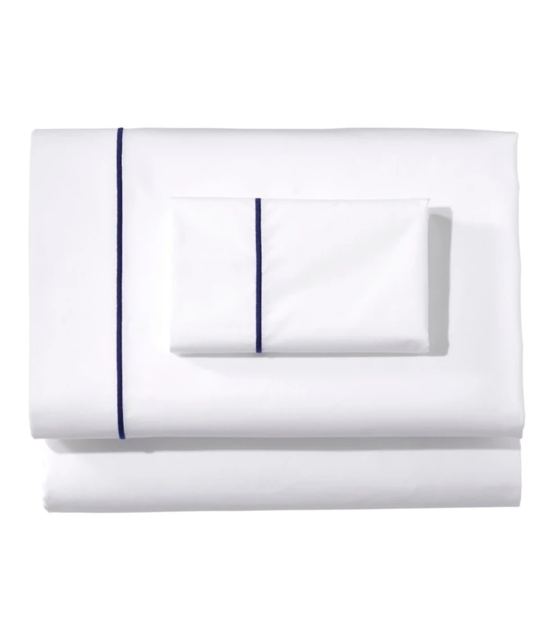 Premium Egyptian Percale Sheet Collection, Satin Stitch