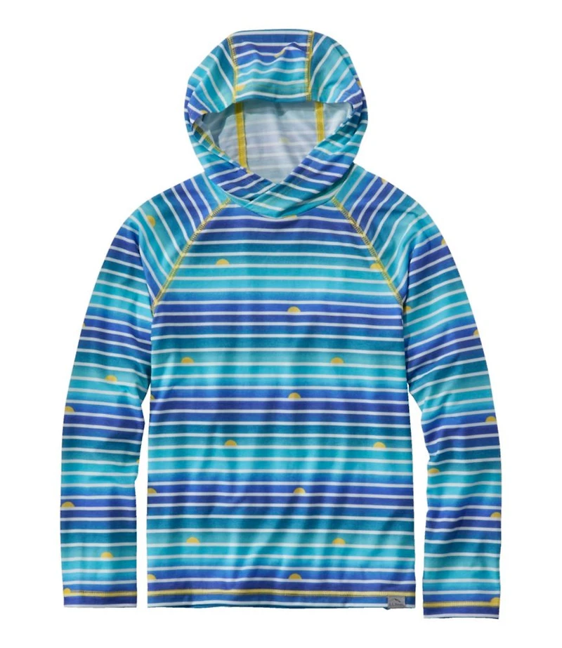 Kids' Everyday SunSmart® Hooded Tee, Long-Sleeve Stripe