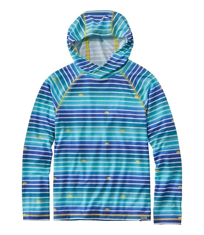Kids' Everyday SunSmart® Hooded Tee, Long-Sleeve Stripe