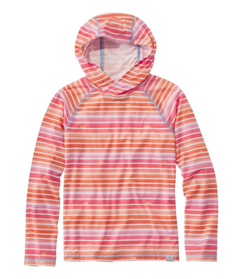 Kids' Everyday SunSmart® Hooded Tee, Long-Sleeve Stripe