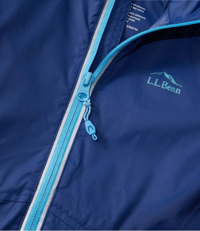 Kids' Wind and Rain Jacket, Reflective Zipper