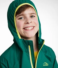 Kids' Wind and Rain Jacket, Reflective Zipper
