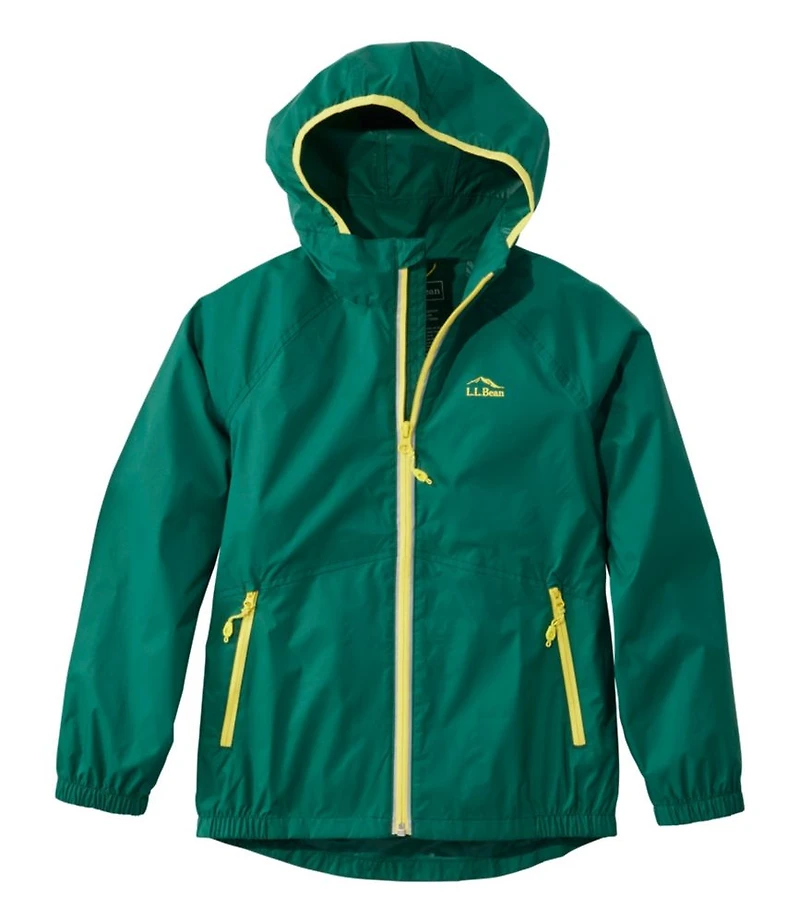 Kids' Wind and Rain Jacket, Reflective Zipper