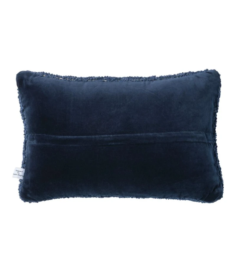Wool Hooked Throw Pillow, Whale, 12" x 18"