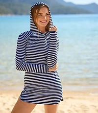 Women's SunSmart® UPF 50+ Sun Shirt, Hooded Tunic Print