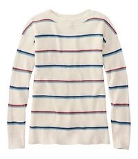 Women's Sunwashed Waffle Sweater, Pullover Stripe
