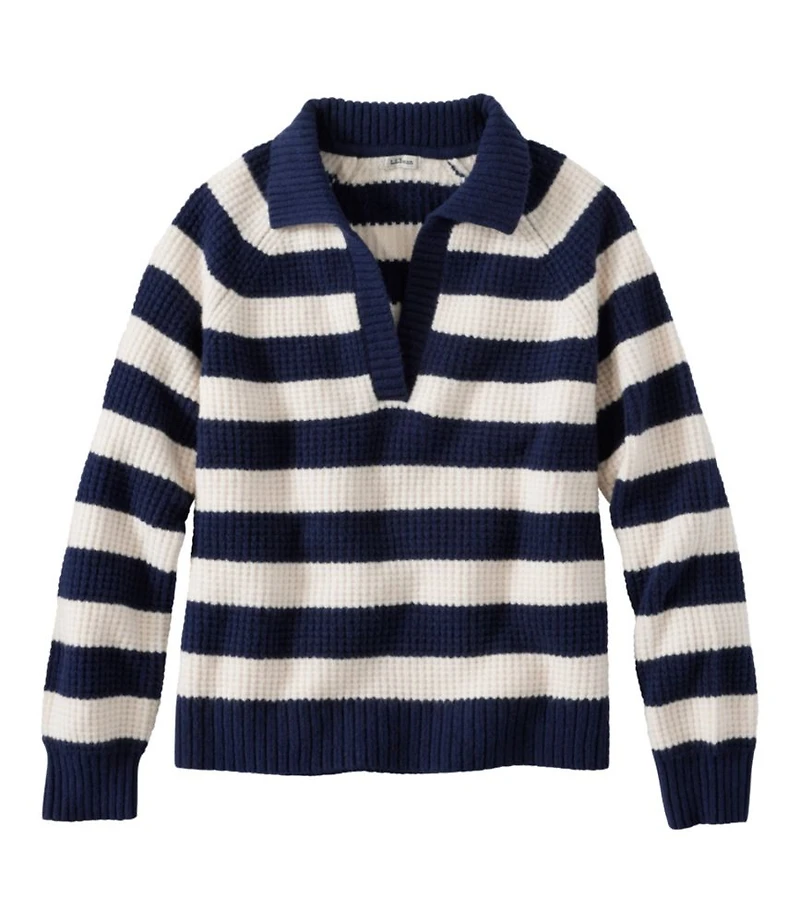 Women's SuperSoft Waffle Sweater, Polo Stripe