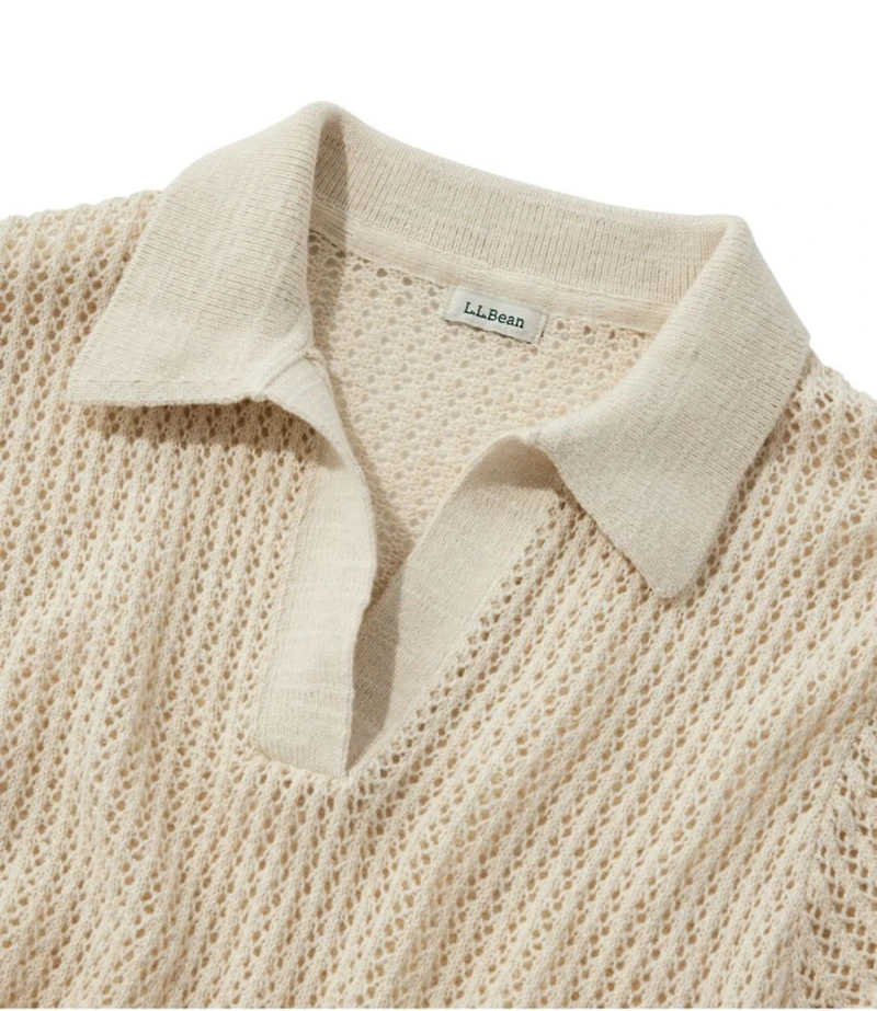 Women's Organic Cotton Slub Pointelle Sweater