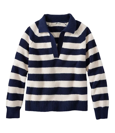 Women's SuperSoft Waffle Sweater, Polo Stripe
