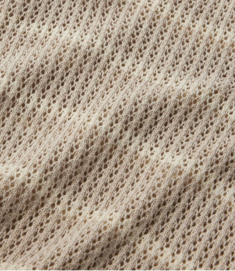 Women's Organic Cotton Slub Pointelle Sweater