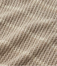 Women's Organic Cotton Slub Pointelle Sweater