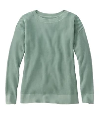 Women's Sunwashed Waffle Sweater, Pullover