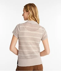 Women's Organic Cotton Slub Pointelle Sweater