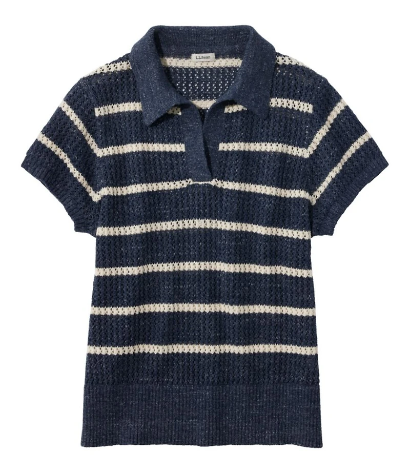 Women's Organic Cotton Slub Pointelle Sweater