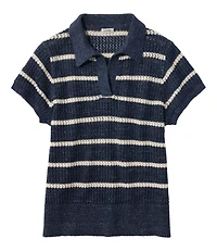 Women's Organic Cotton Slub Pointelle Sweater