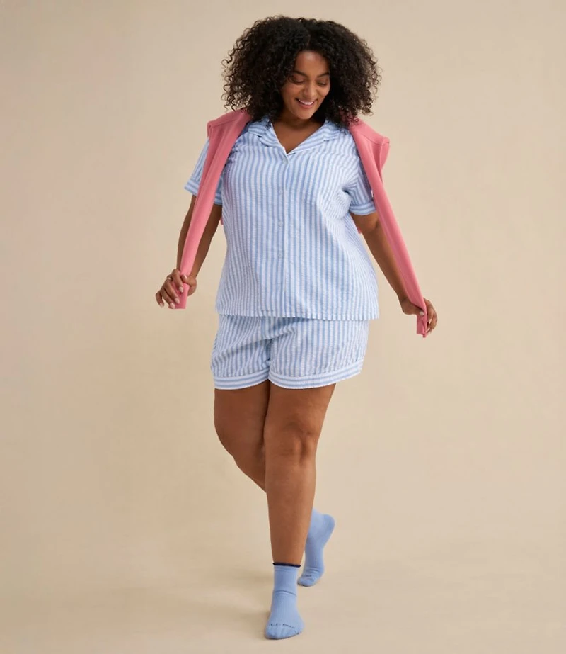 Women's Bean's Seacoast Seersucker Short Set