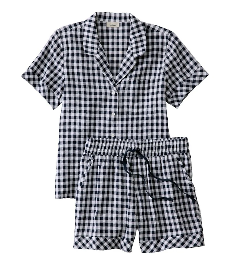 Women's Bean's Seacoast Seersucker Short Set