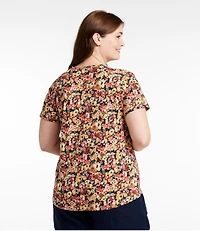 Women's Organic Cotton Tee, V-Neck Short-Sleeve Print