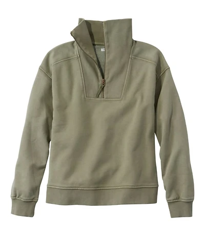 Women's Sunwashed Sweats, Quarter-Zip