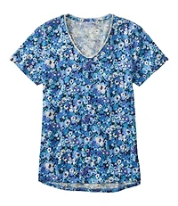 Women's Organic Cotton Tee, V-Neck Short-Sleeve Print