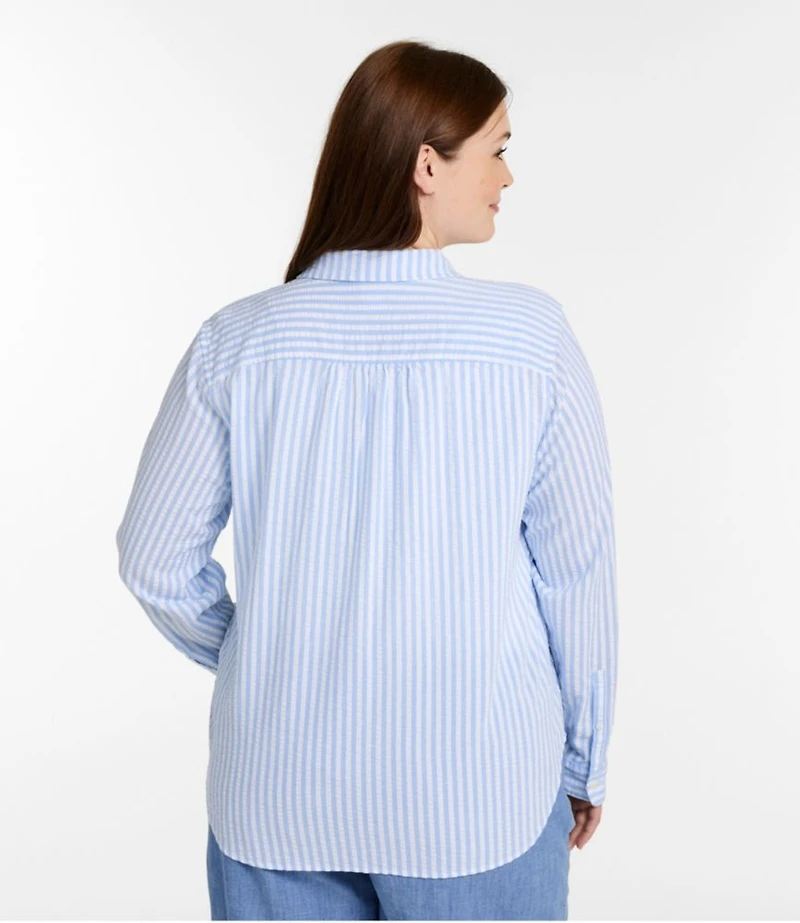 Women's Bean's Seacoast Seersucker Big Shirt