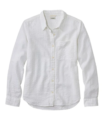 Women's Bean's Seacoast Seersucker Big Shirt