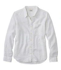Women's Bean's Seacoast Seersucker Big Shirt